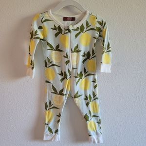 Milkbarn Baby Onesie Unisex 6-9months Lemon Print